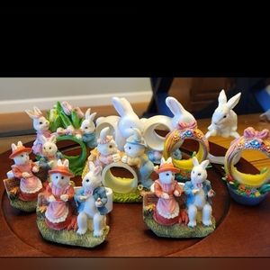 Vintage Ceramic Easter Napkin Holders Set of 10